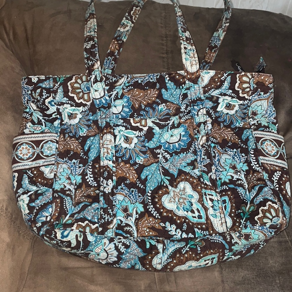 GUC Vera Bradley bag/tote brown and blue so cute